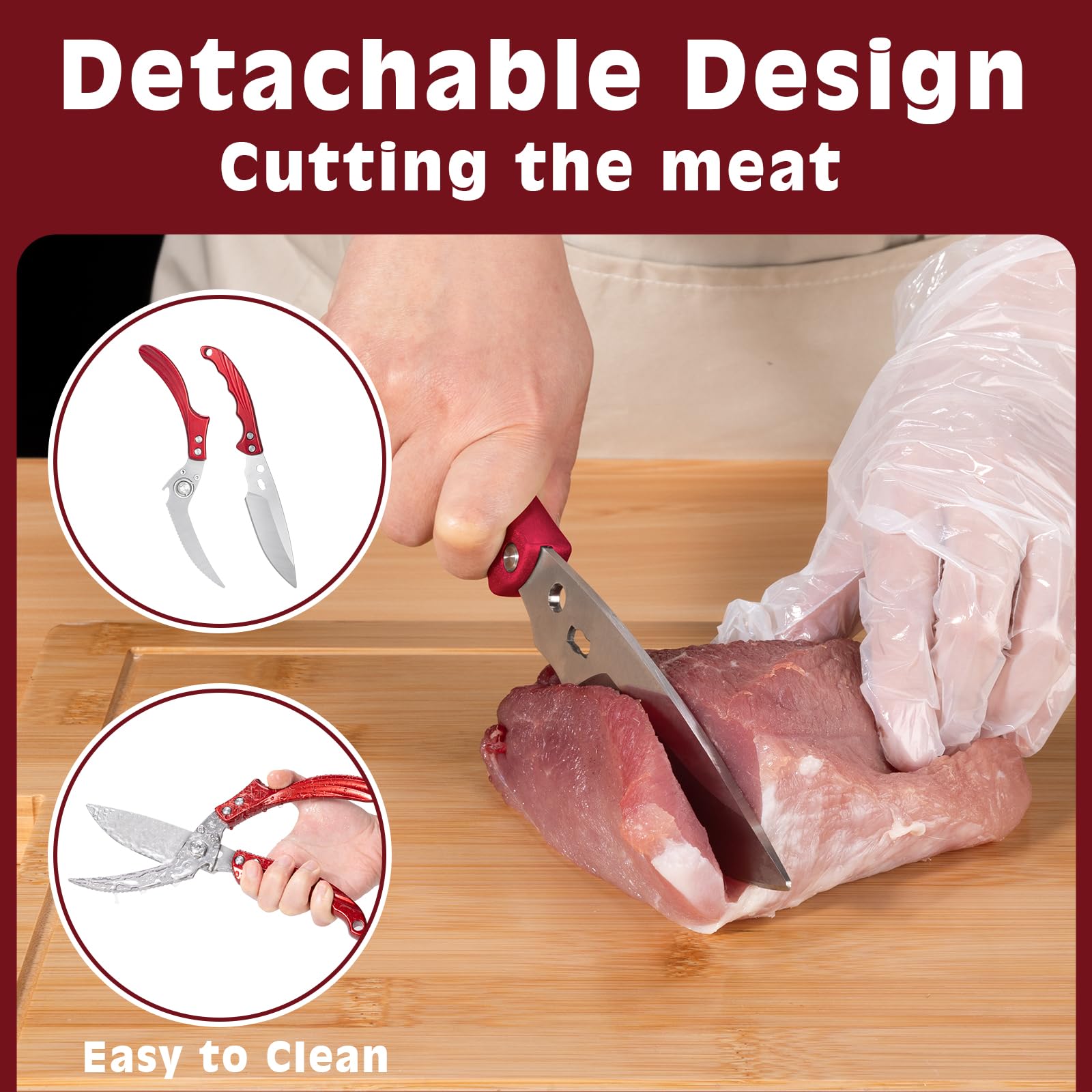 Tijeras ZOHORKB, diseño desmontable para limpieza fácil.