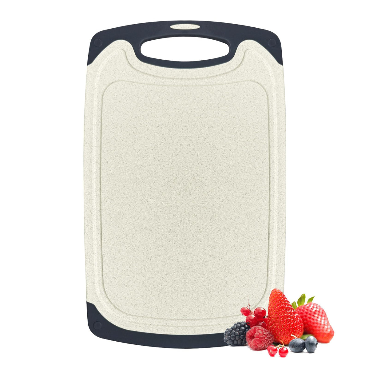 Tabla ZoiNavyer doble cara, ideal para carnes y vegetales, clasificación rápida.
