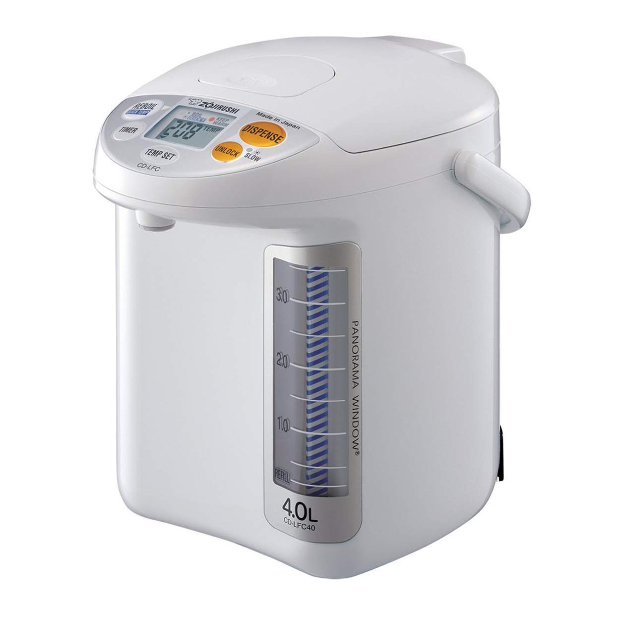 Zojirushi CD-LFC40 con ventana panorámica para ver el nivel de agua y preparar bebidas
