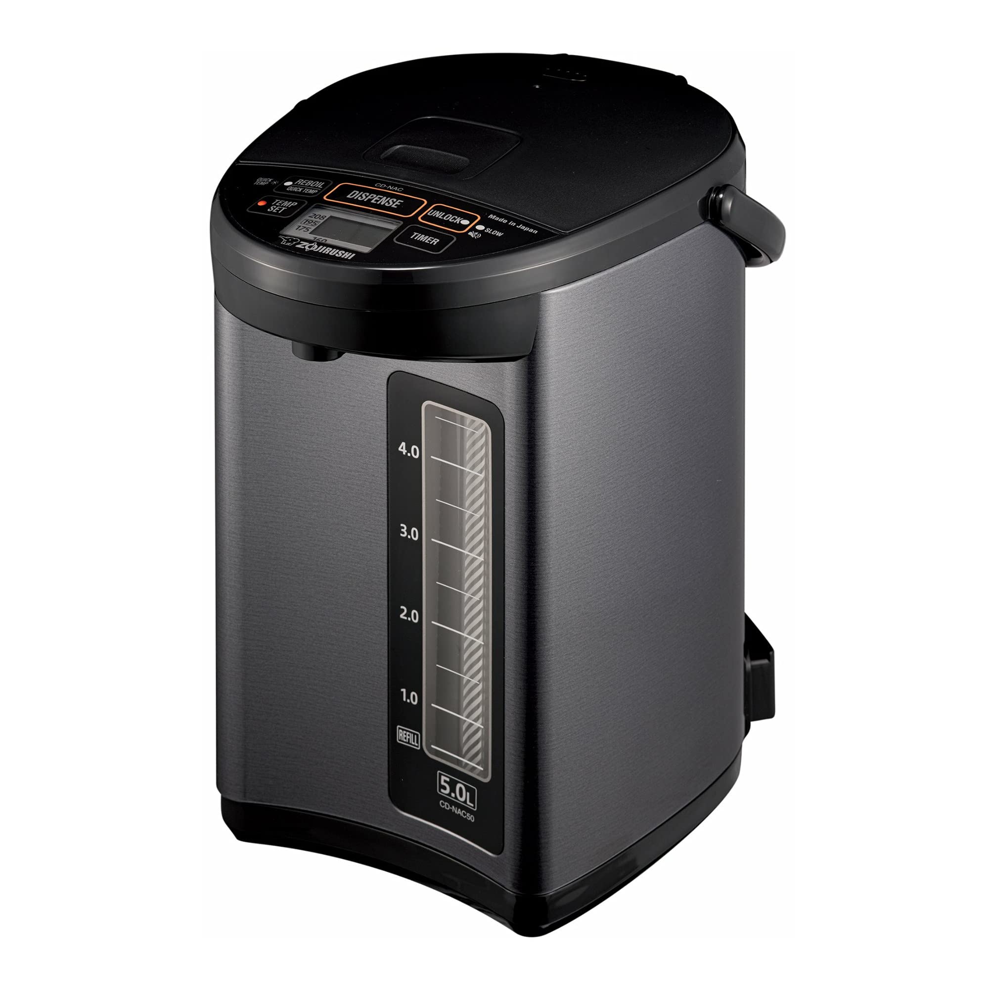 Vista frontal del Zojirushi CD-NAC50BM para uso diario en la cocina