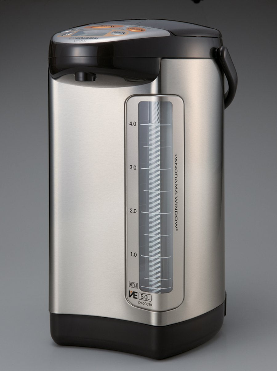 Zojirushi CV-DCC50 cuerpo de acero inoxidable resistente y elegante.