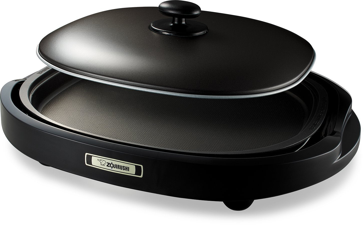 Zojirushi EA-BDC10TD Gourmet Sizzler, superficie diamante para cocción uniforme y antiadherente.