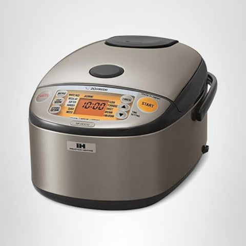Zojirushi NP-HCC10XH, pantalla LCD naranja con temporizador para control práctico.