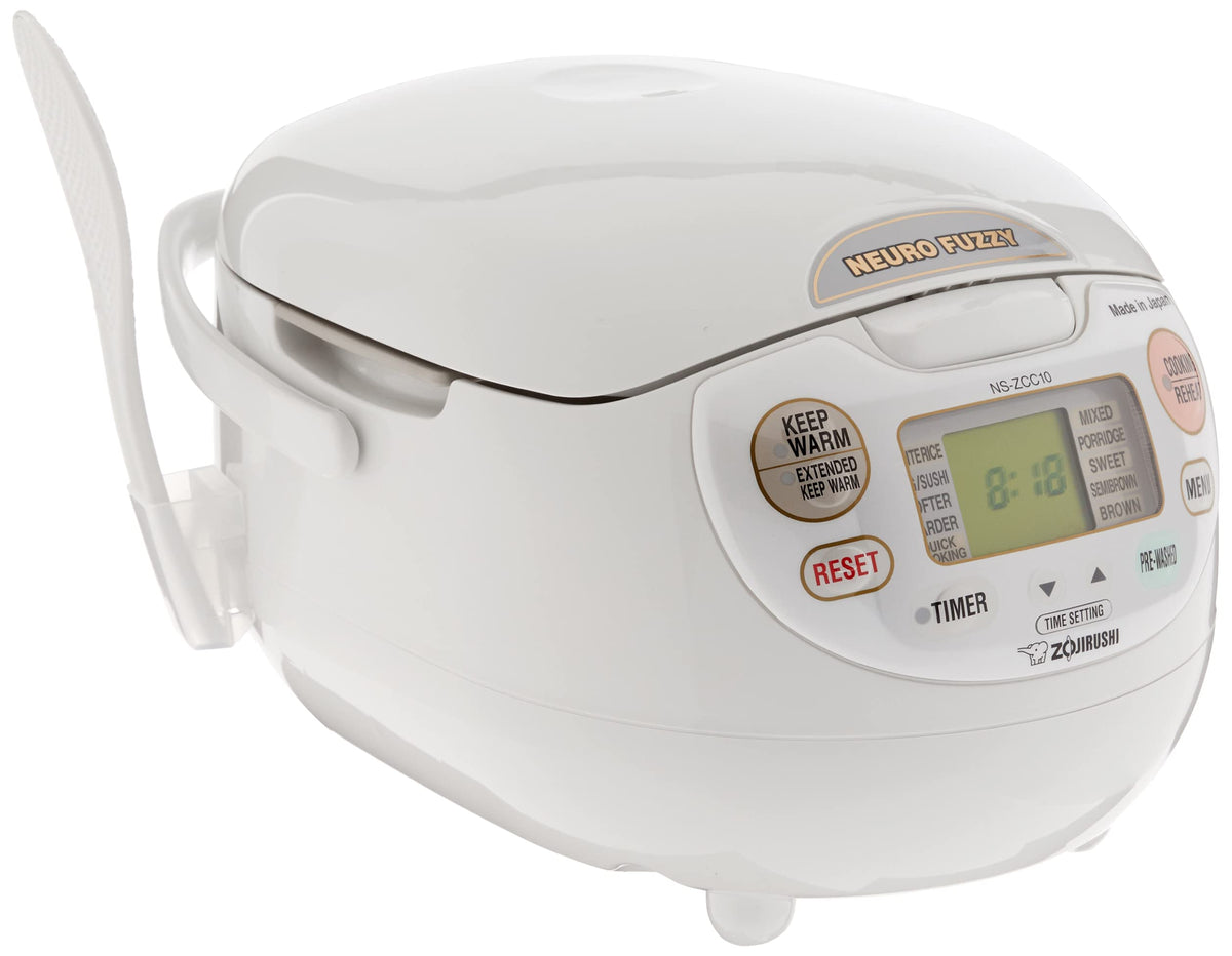 Zojirushi NS-ZCC10 con pan interior cerámico para cocción uniforme.