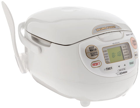 Zojirushi NS-ZCC10 con pan interior cerámico para cocción uniforme.