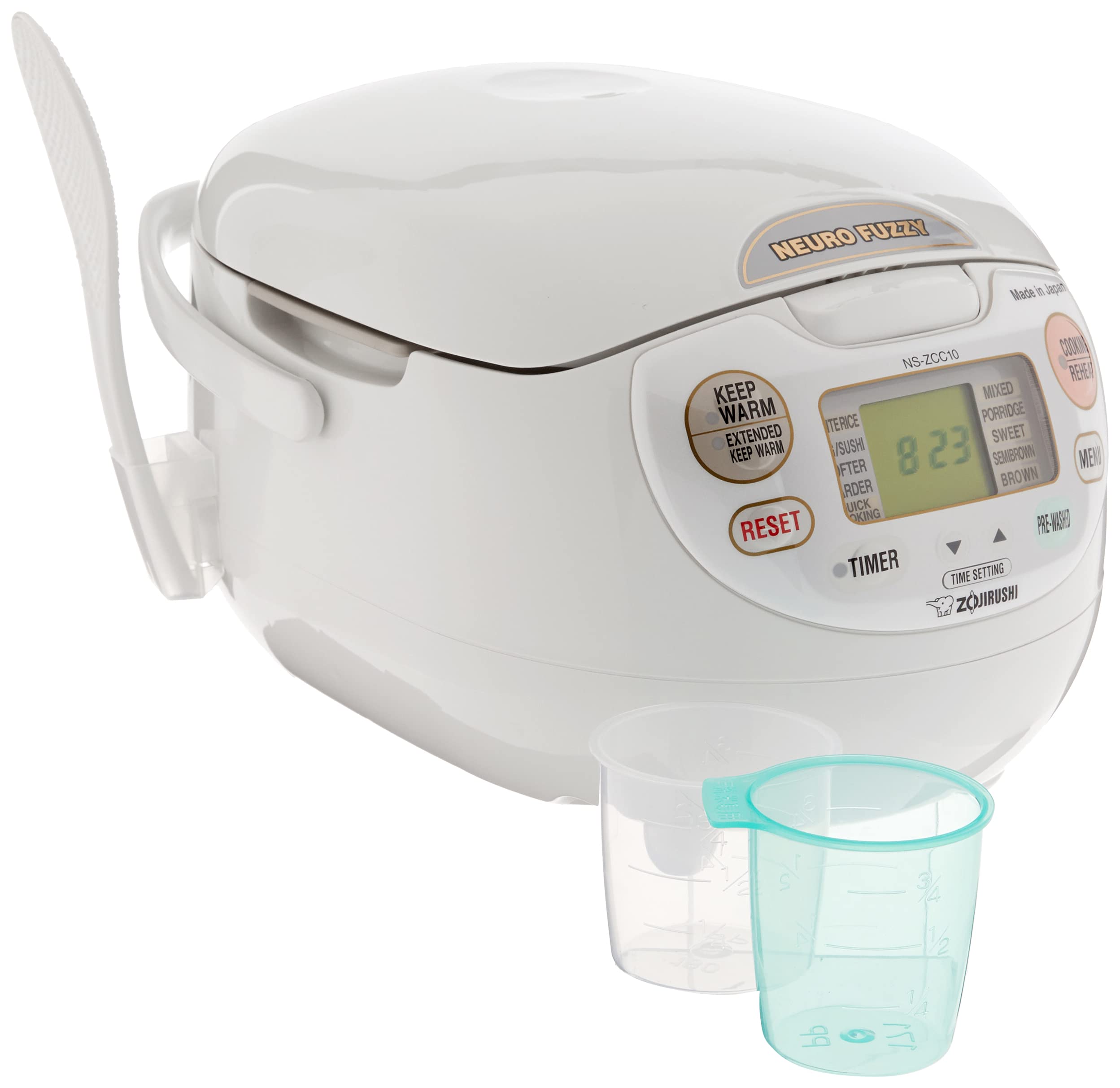 Zojirushi NS-ZCC10 con panel de control LCD para ajustes fáciles.