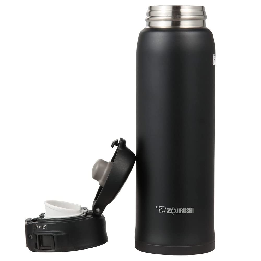 Zojirushi SM-SA48-BA, bloqueo de seguridad visible, evita aperturas accidentales durante el traslado.