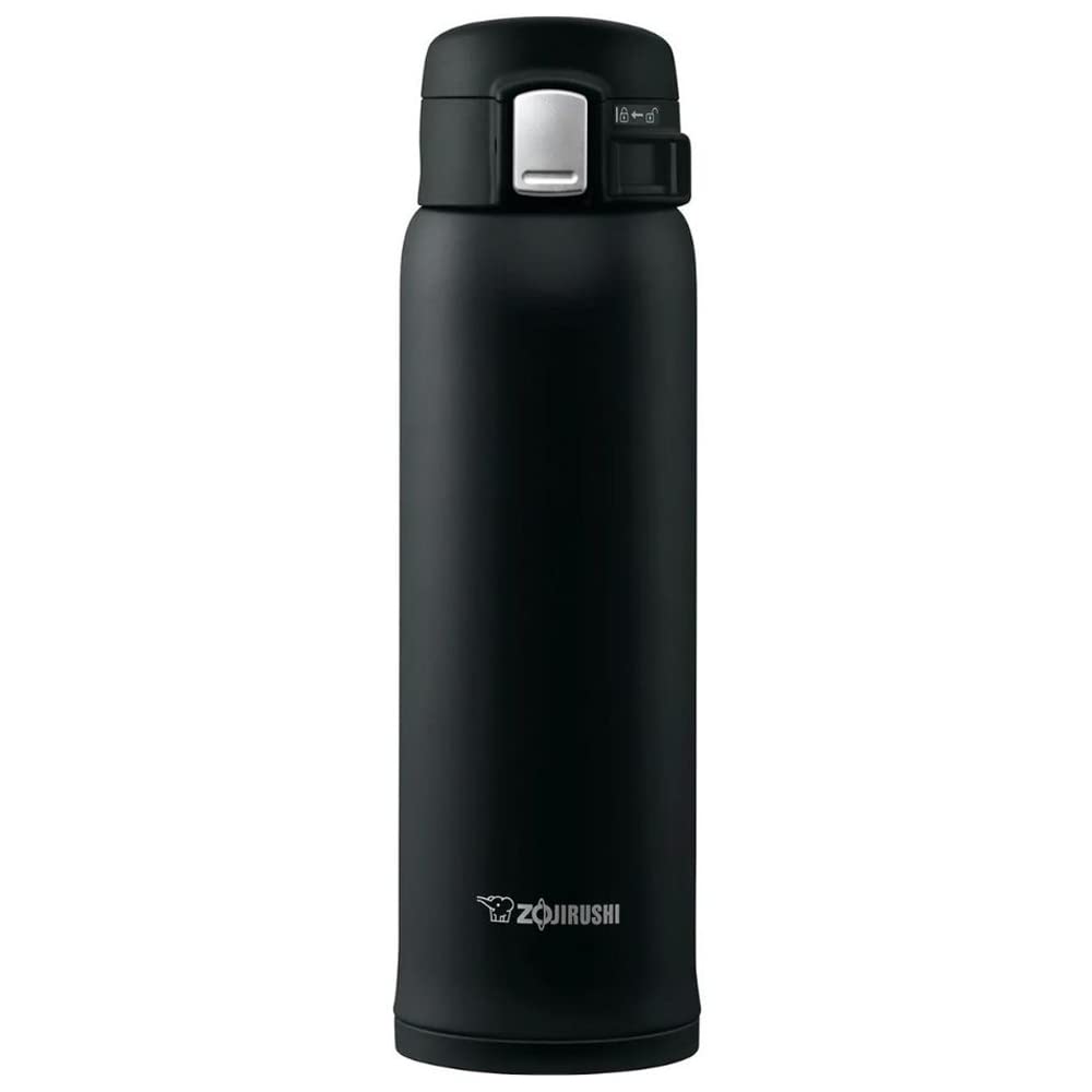 Zojirushi SM-SA48-BA, taza de acero inoxidable, vista frontal, mejora la experiencia manteniendo la temperatura.