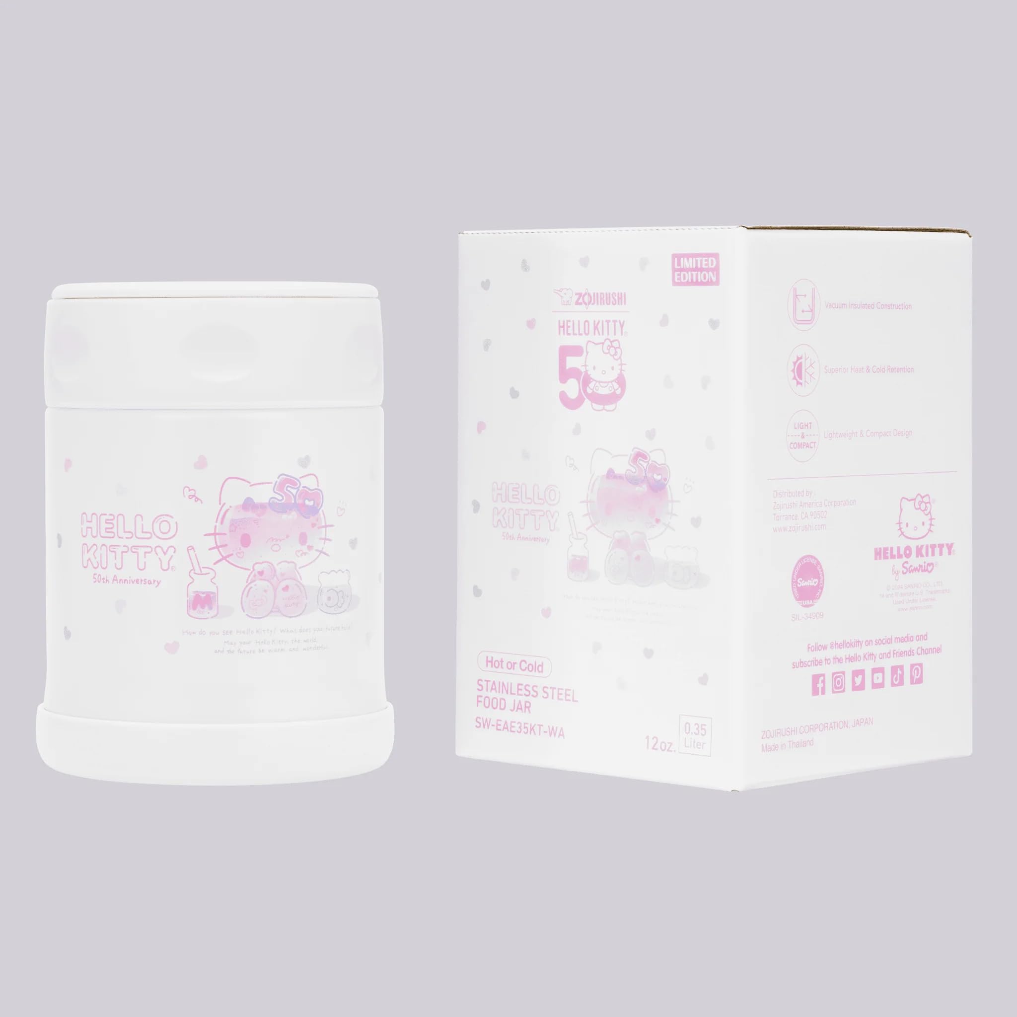 Colección Hello Kitty 50 aniversario en empaque de la Zojirushi SW-EAE35KT
