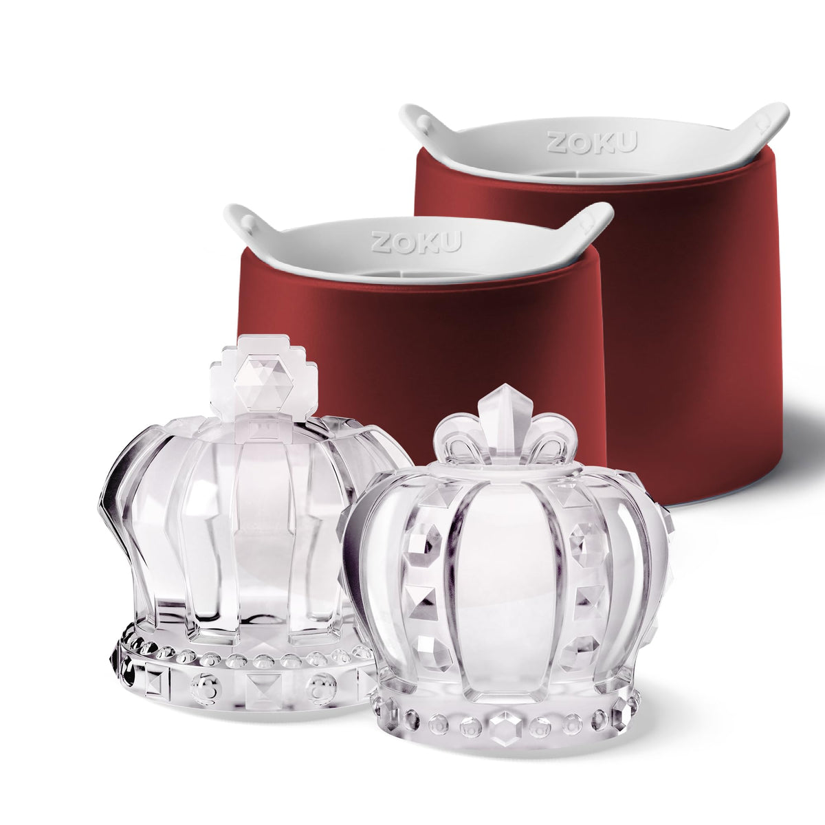 ZOKU Corona Rey: moldes de hielo grandes para cócteles elegantes.