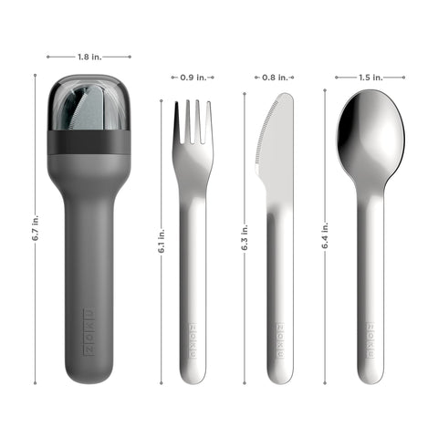 Cubiertos ZOKU de acero inoxidable 18/8, duraderos y fáciles de limpiar.
