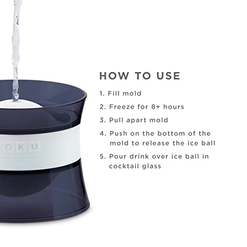 ZOKU: dos moldes de esfera hielo apilables para bar