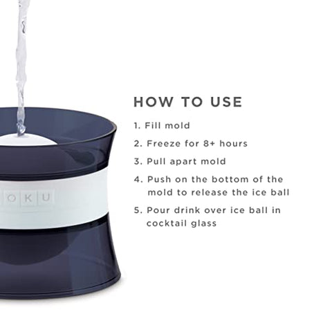ZOKU: dos moldes de esfera hielo apilables para bar