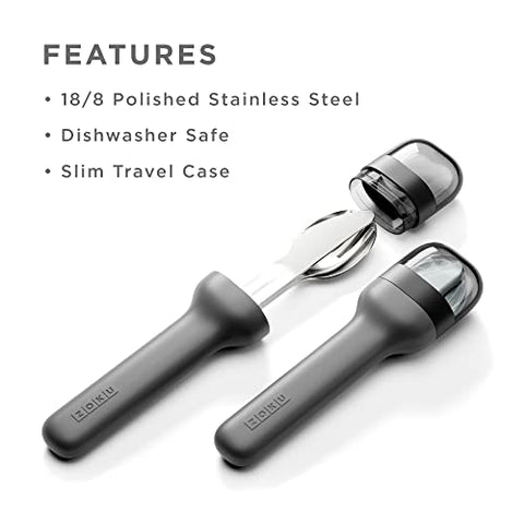 Estuche higiénico para cubiertos ZOKU, ideal para viajes y escuela.