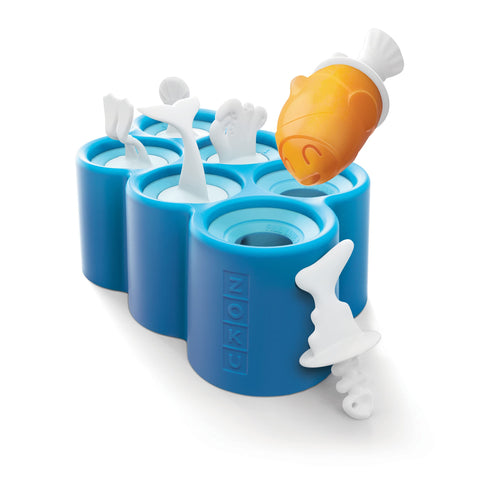 ZOKU moldes pez tiburón: desmoldado fácil para meriendas divertidas.