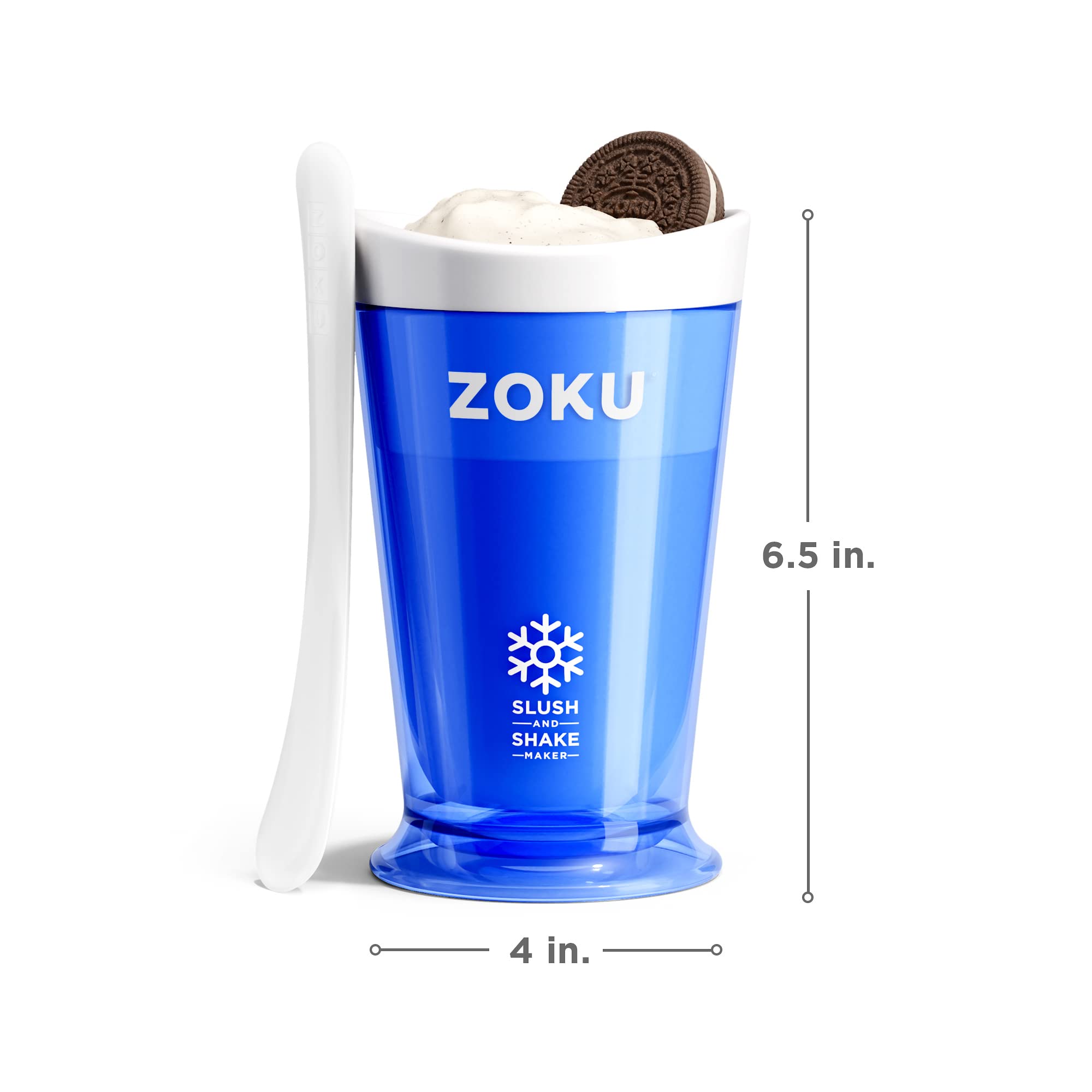 ZOKU Original Slush and Shake Maker, cuchara especial de mezcla, fácil raspado y limpieza.