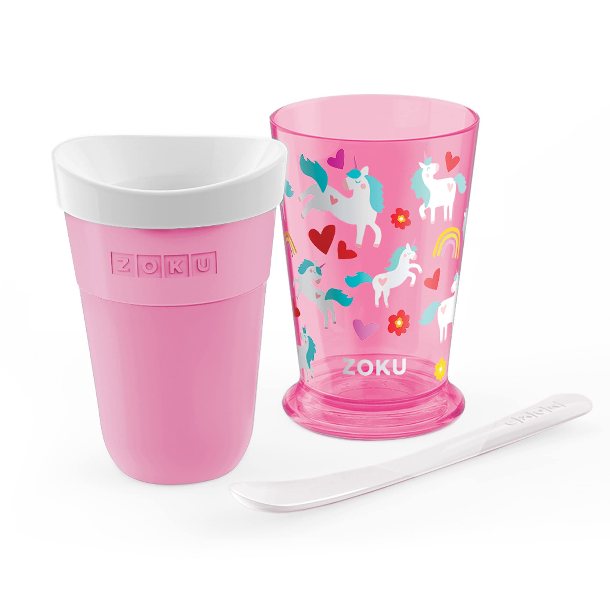 ZOKU Original Slush Maker en taza externa, diseño práctico para la mesa.