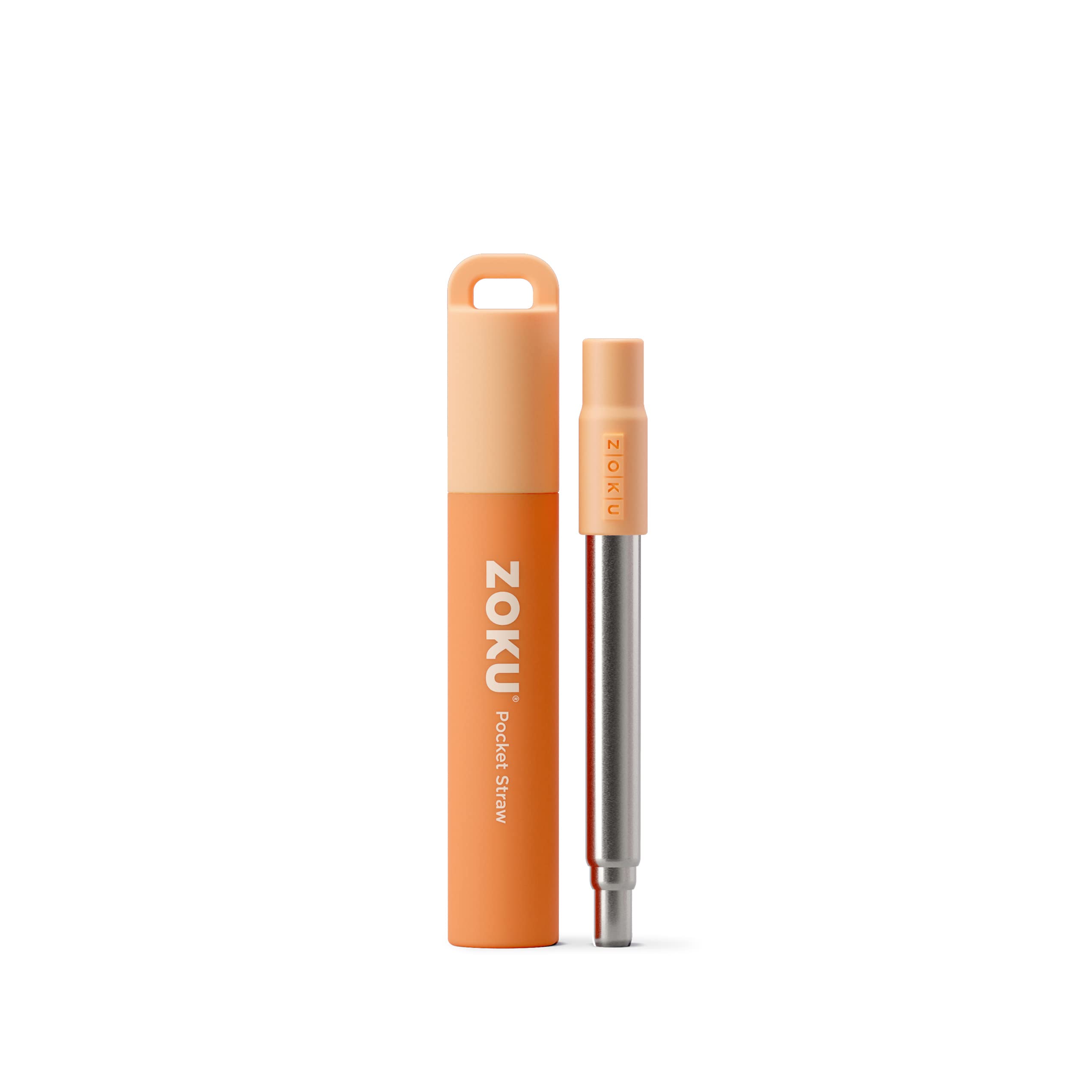 Pajilla metal ZOKU en estuche portatil para viajar