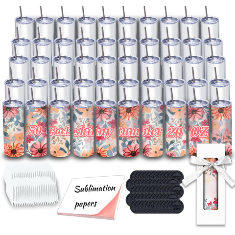 Vaso sublimación ZONEGRACE 20 oz recto blanco con tapa, ideal para regalos personalizados.