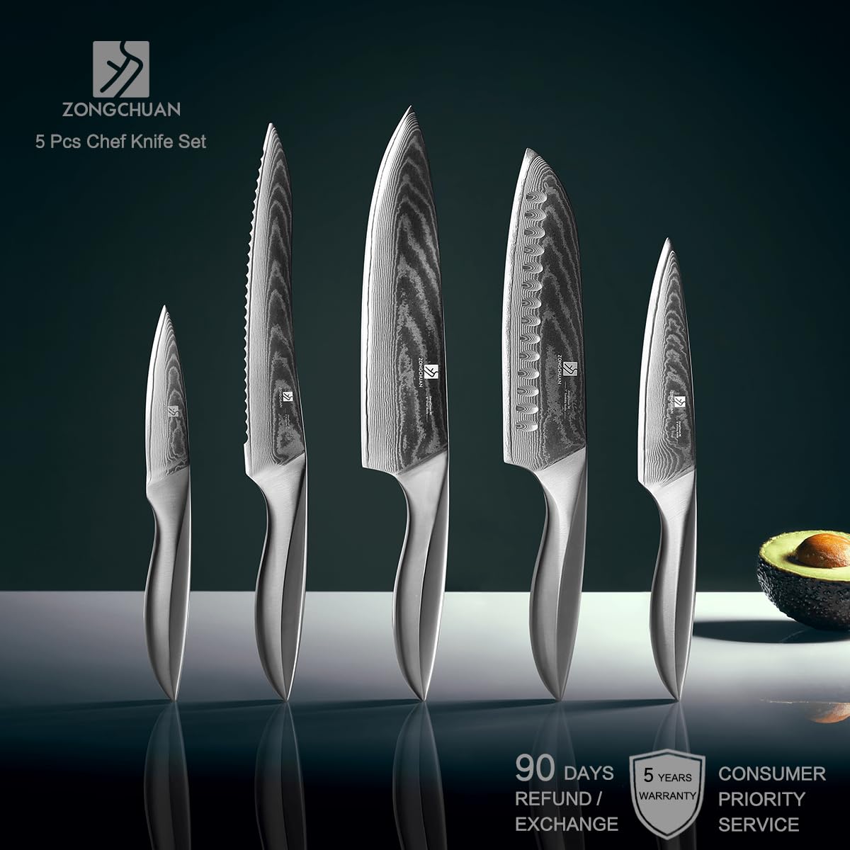 Mango ergonómico con diseño 3D de Zongchuan para agarre cómodo y control estable.