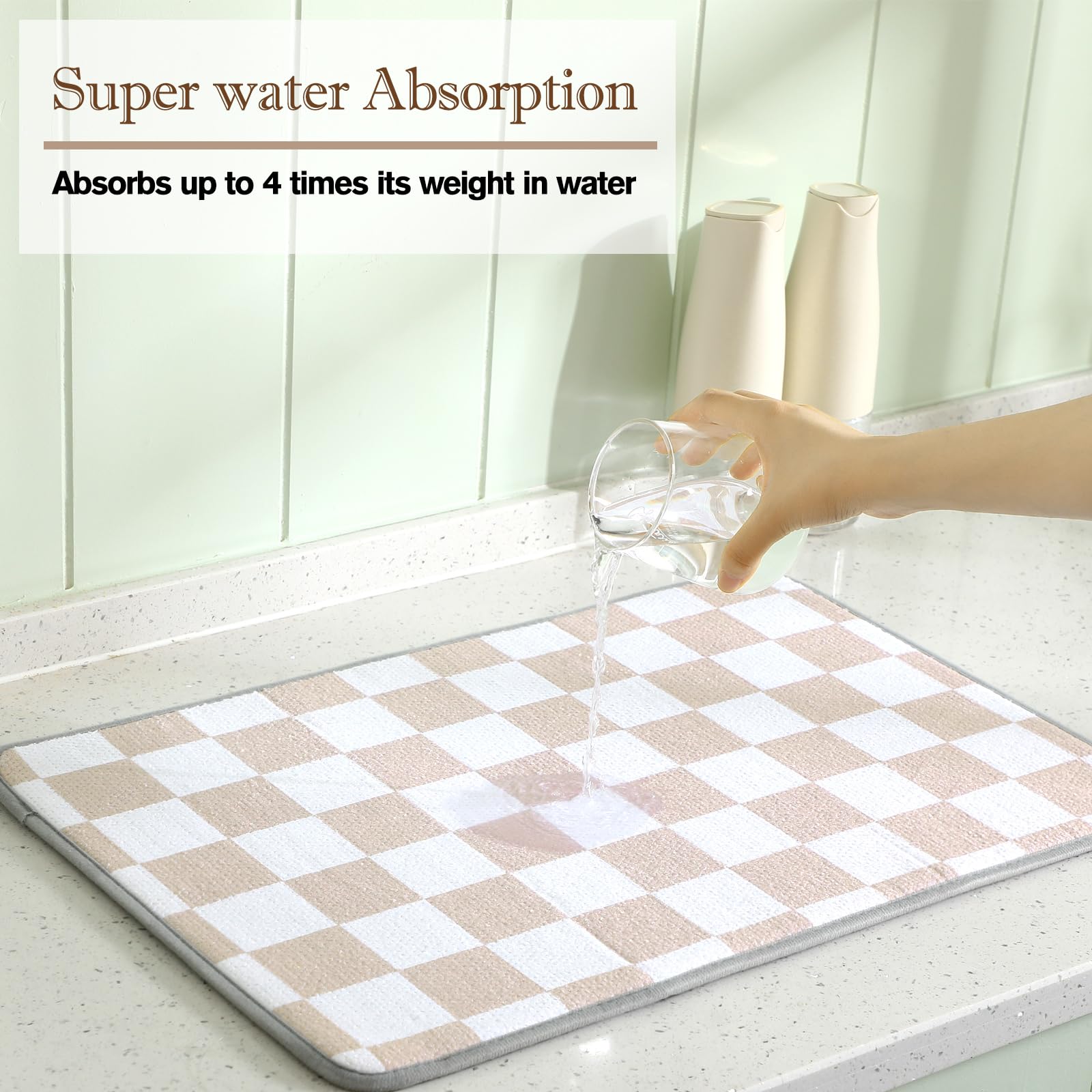 Zonon alfombra cocina absorbente para secado rápido bajo el fregadero o placa