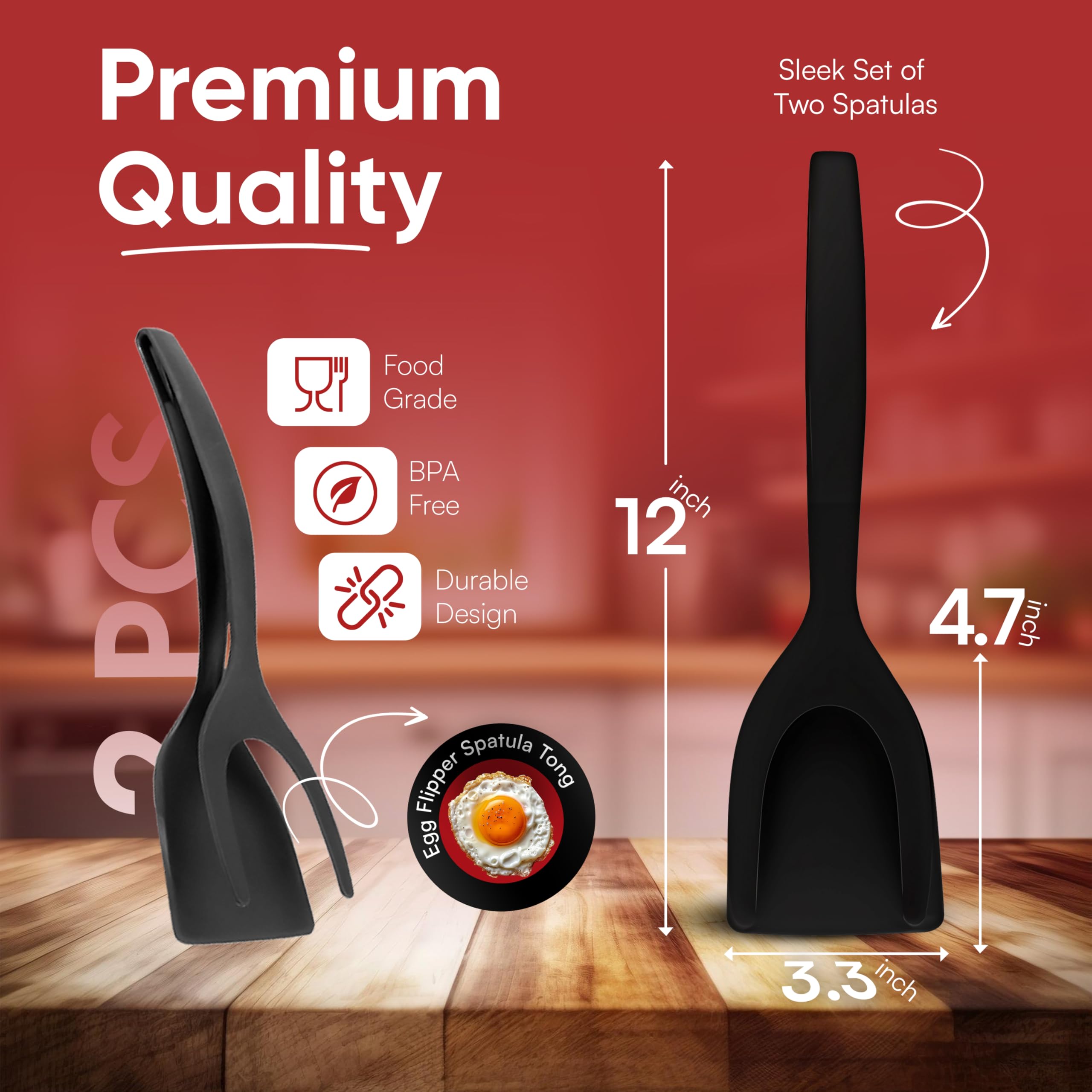 ZONZEST conjunto negro y rojo: estilo y practicidad en la cocina.
