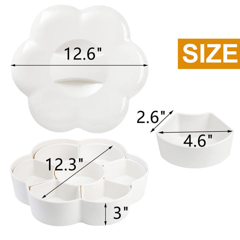 ZOOFOX 7 compartimentos removibles para organizar aperitivos y guarniciones.
