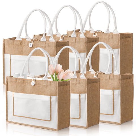 Bolsas ZOOFOX de yute 6-pack frontal para playa y compras