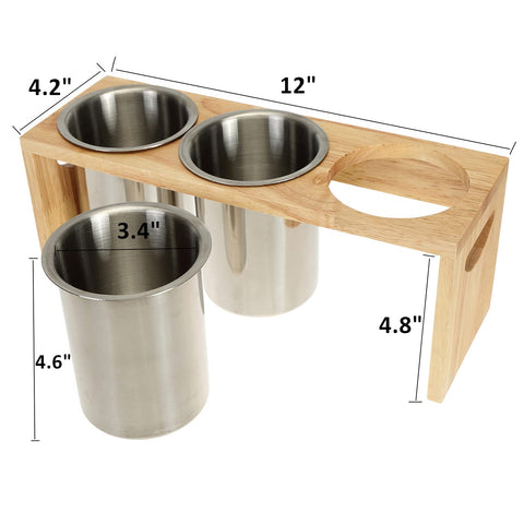 ZOOFOX organizador con 4 compartimentos para cubiertos mantiene orden
