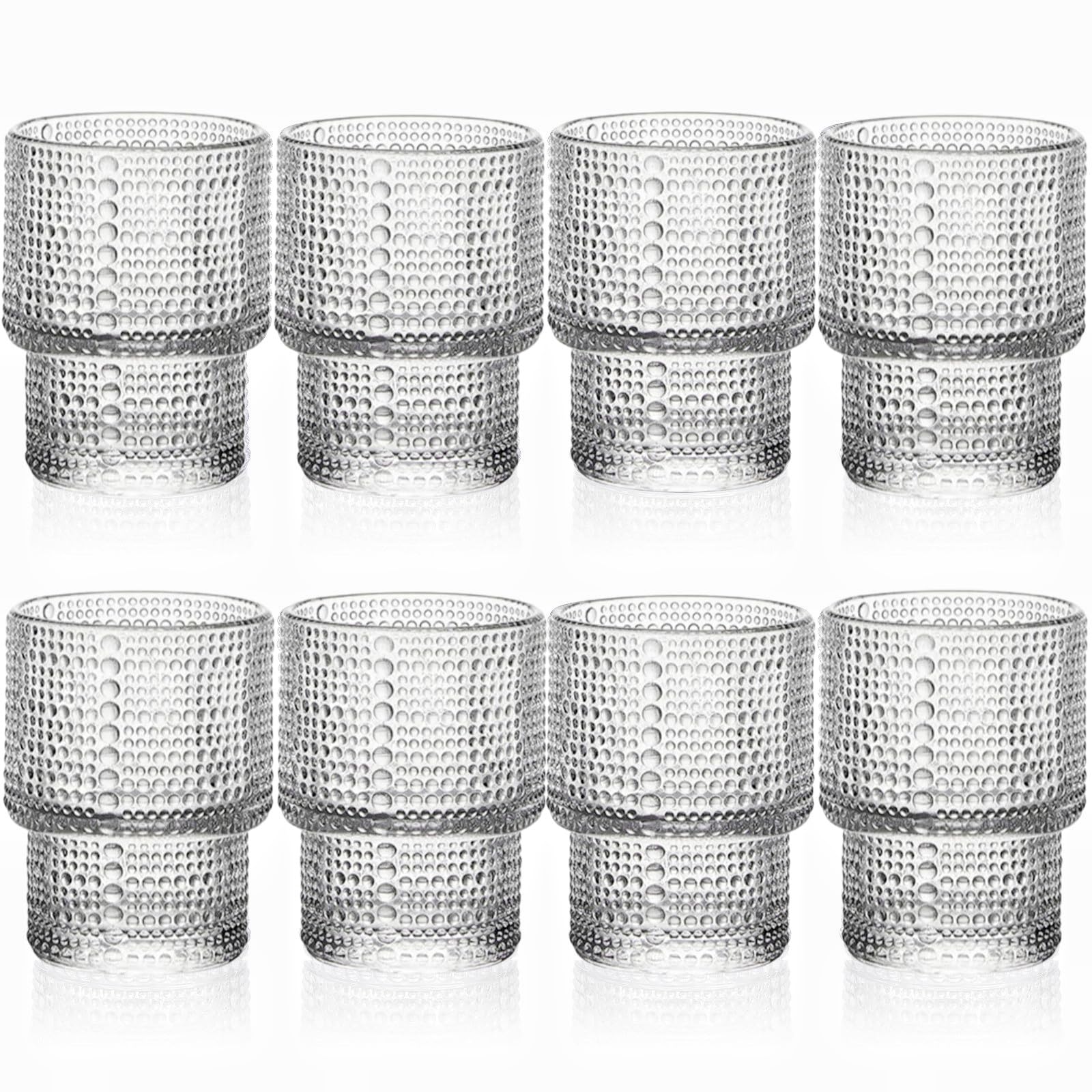 Vasos ZOOFOX para zumo de 7 onzas con base pesada y agarre seguro