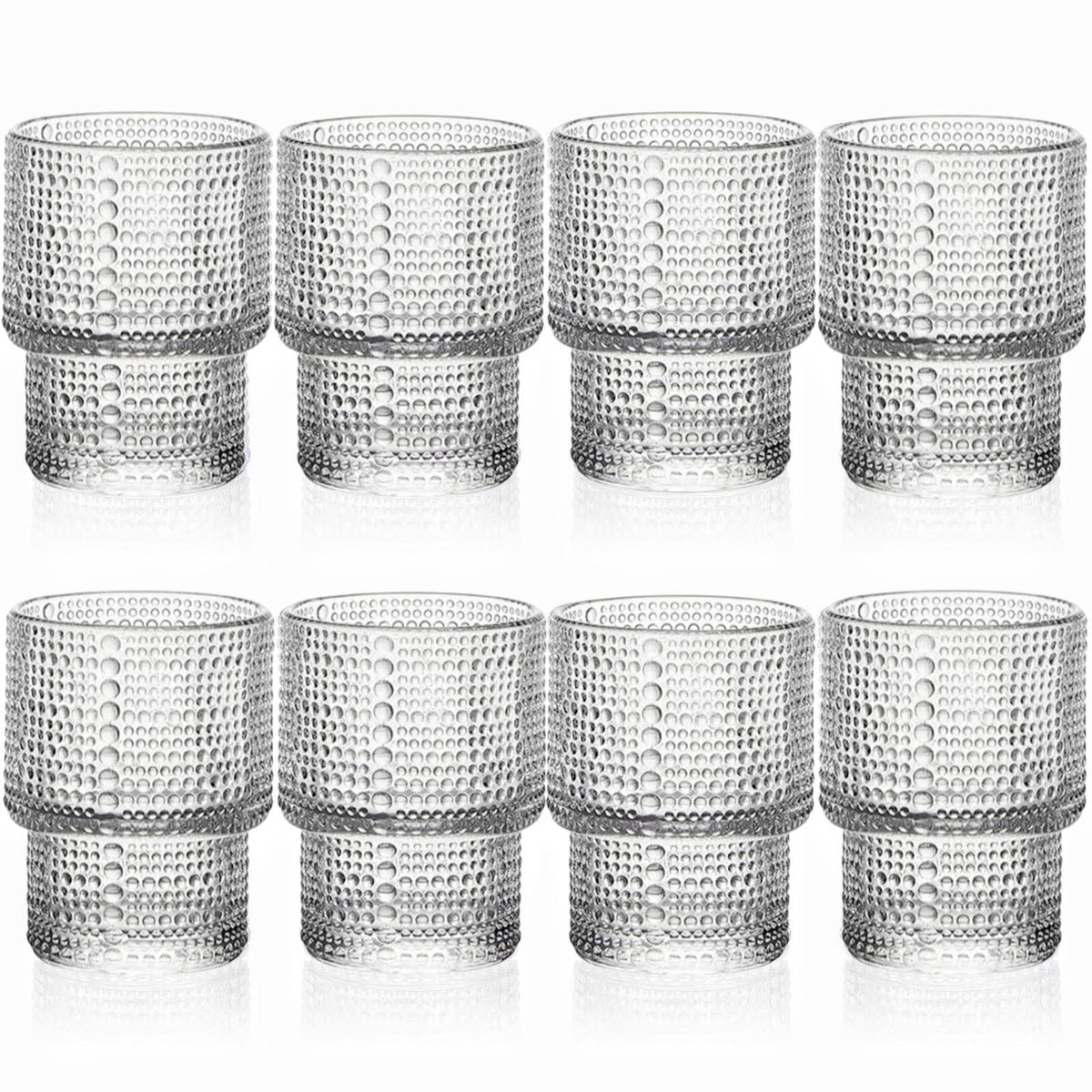 Vasos ZOOFOX para zumo de 7 onzas con base pesada y agarre seguro