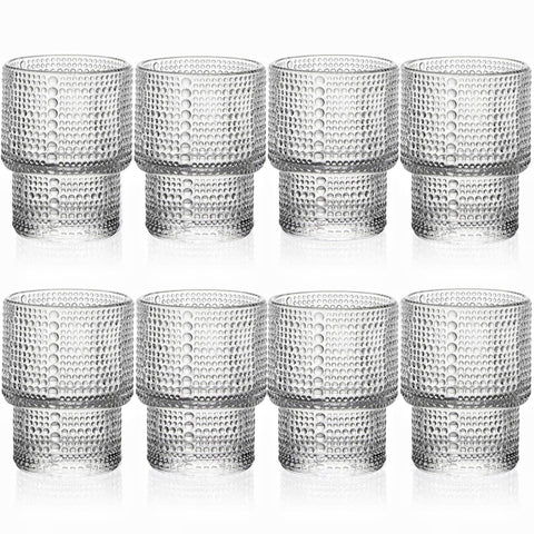 Vasos ZOOFOX para zumo de 7 onzas con base pesada y agarre seguro