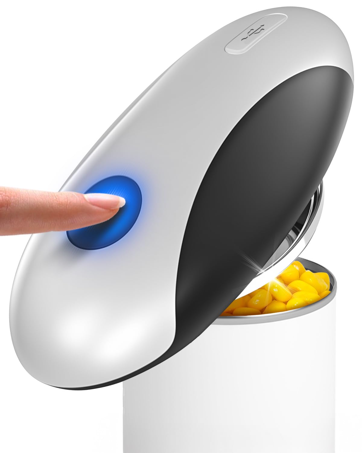 Zoomsnail abrelatas automático para una mano, facilidad de uso.