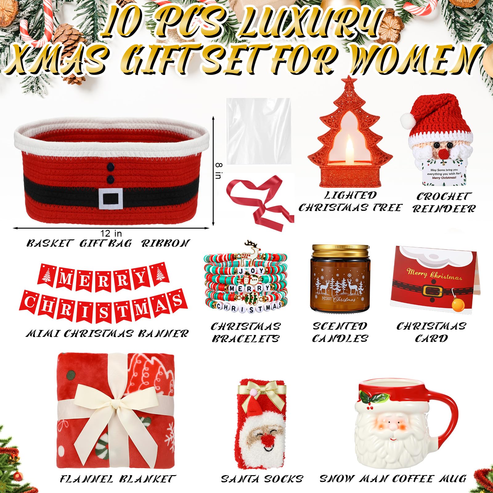 Cesta regalo navidad tejida Zopeal lista para entregar