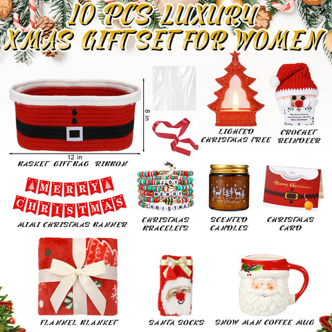 Cesta regalo navidad tejida Zopeal lista para entregar