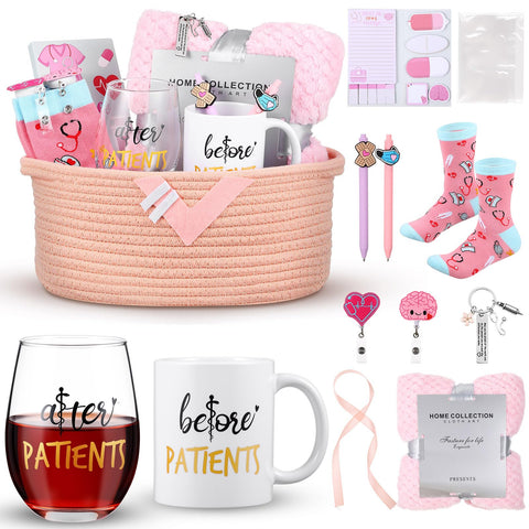 Cesta tejida Zopeal para regalo de enfermería, almacenamiento práctico y elegante