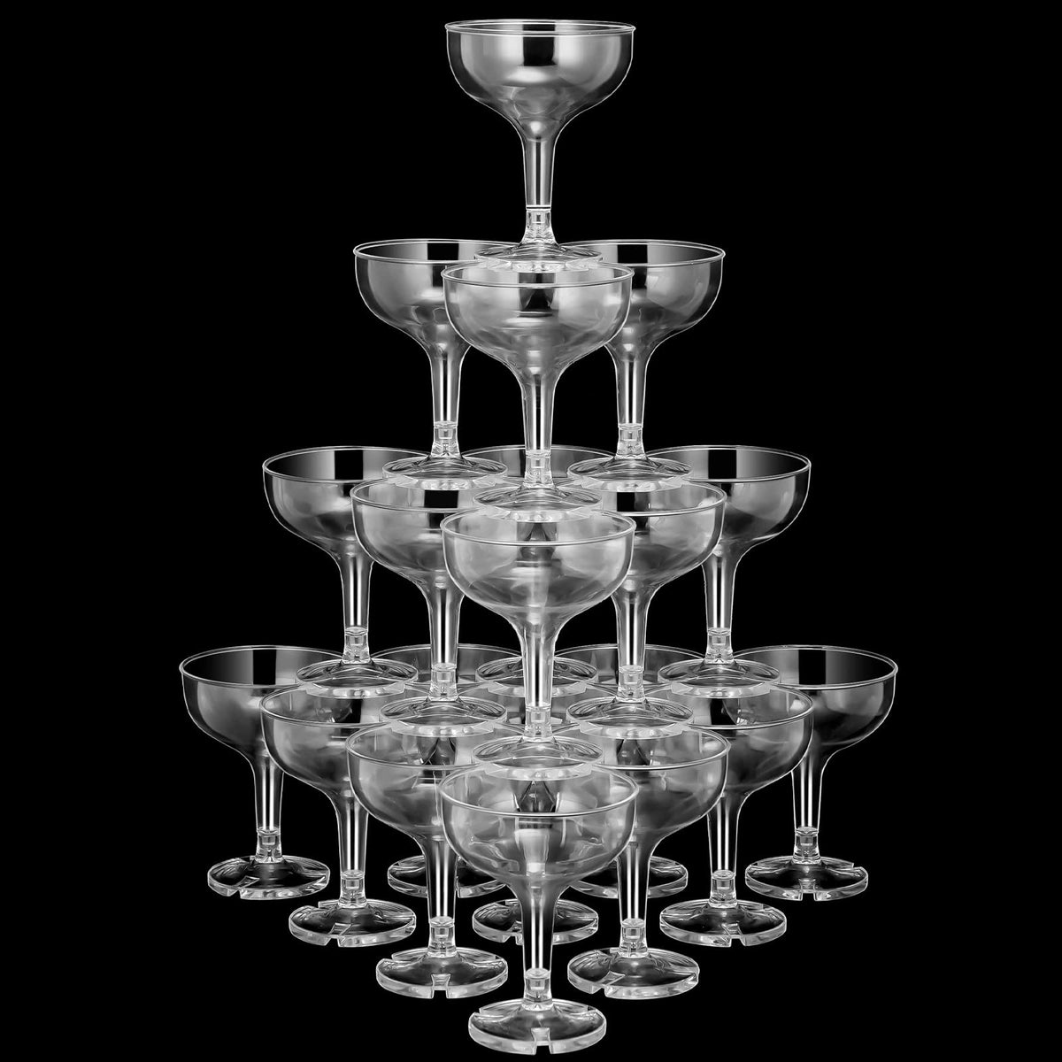 Copas Zopeal champán de 5 oz; paquete de 30 copas desechables para fiestas