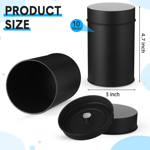Conjunto de 10 latas Zopeal para té, café y especias, almacenamiento ordenado y reutilizable.