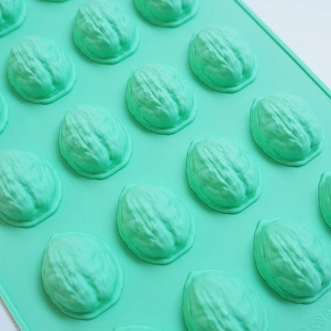 Zorazio molde de nuez silicona con textura detallada para galletas realistas