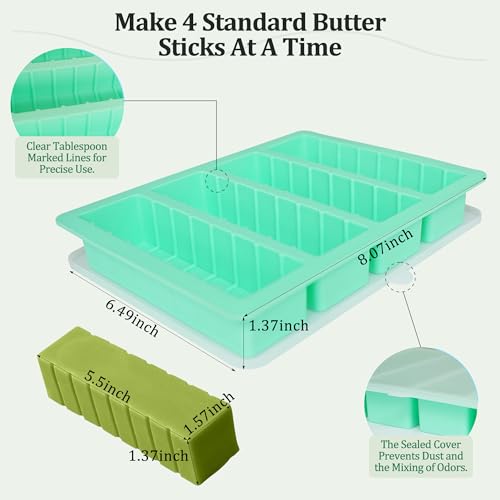 Zorazio molde silicona flexible para mantequilla, mantiene forma al desmoldar