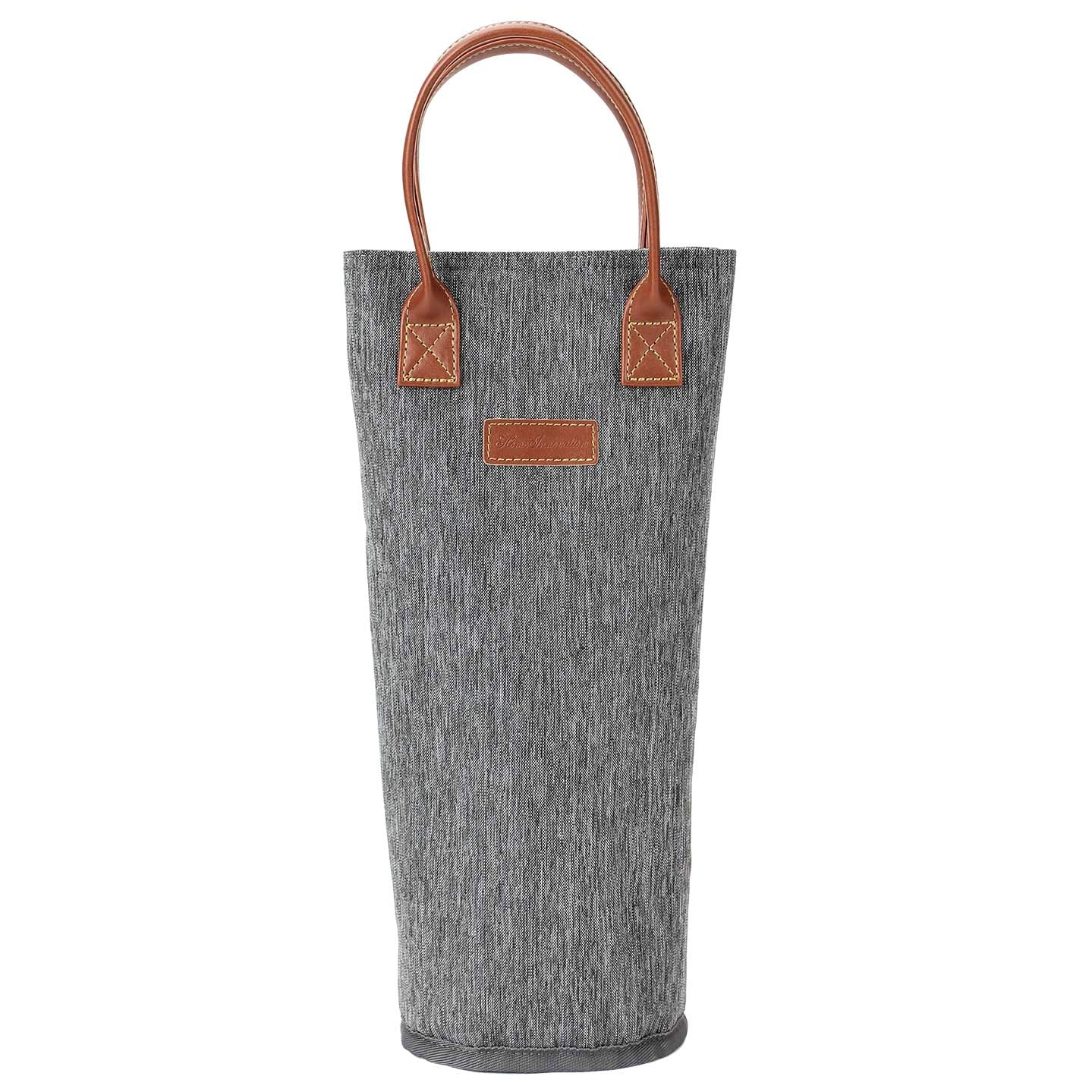 ZORMY bolsa vino aislada para una botella gris mantiene la temperatura de forma práctica.