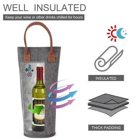 ZORMY capacidad para dos botellas de vino ideal para salidas con amigos.