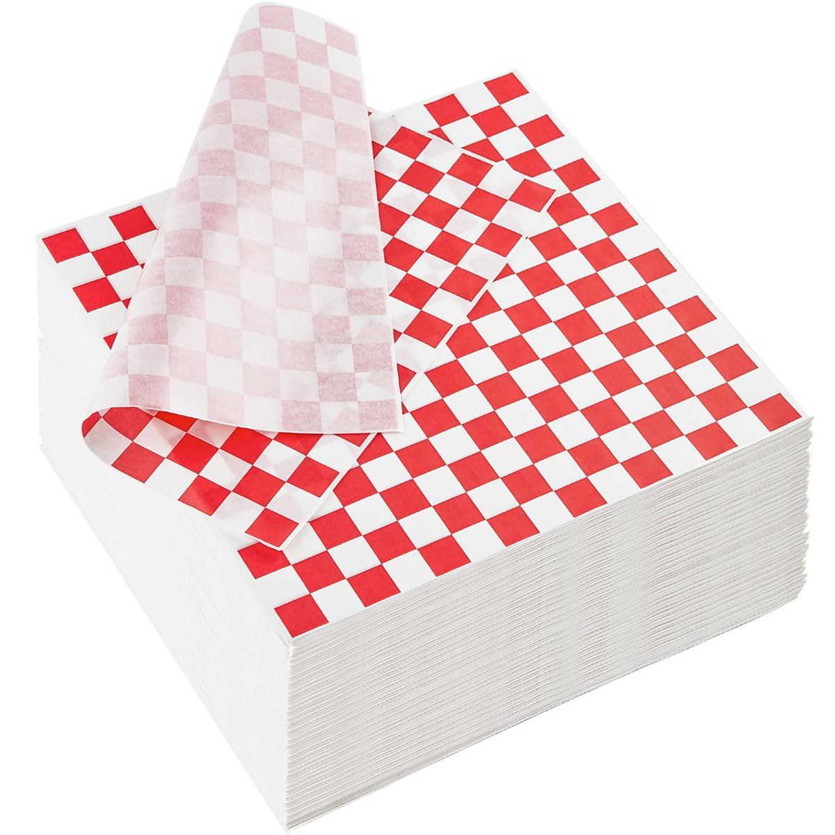 Papel ZORRITA con cuadros rojos y blancos, ideal para envolver sándwiches.