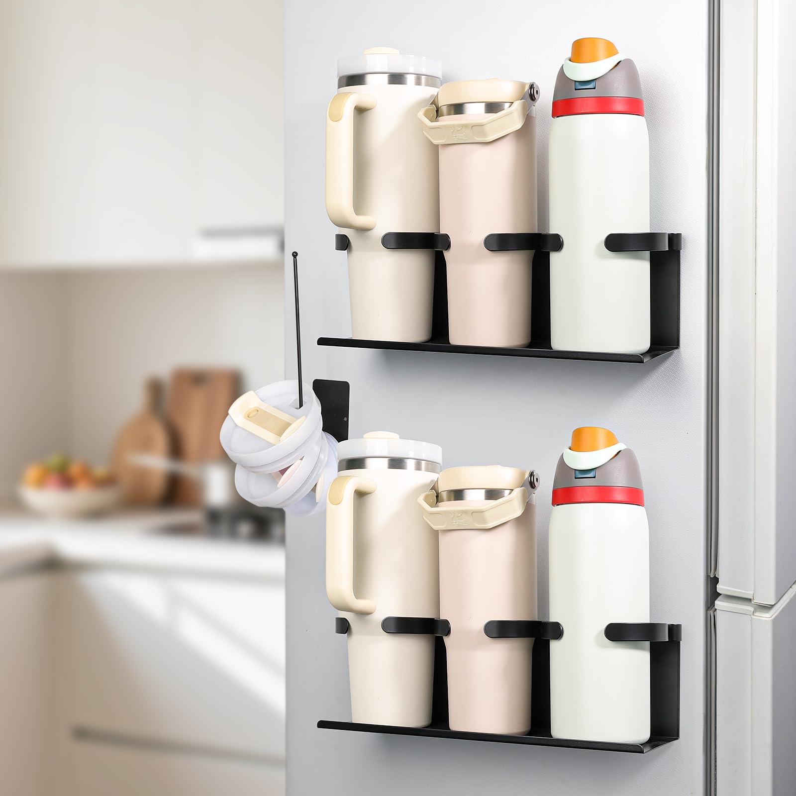 ZOSIX soporte magnético para nevera con tazas, organizada y accesible