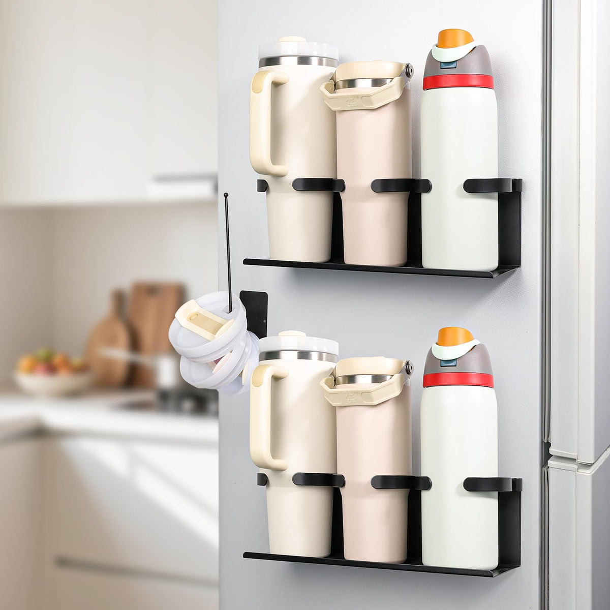 ZOSIX soporte magnético para nevera con tazas, organizada y accesible