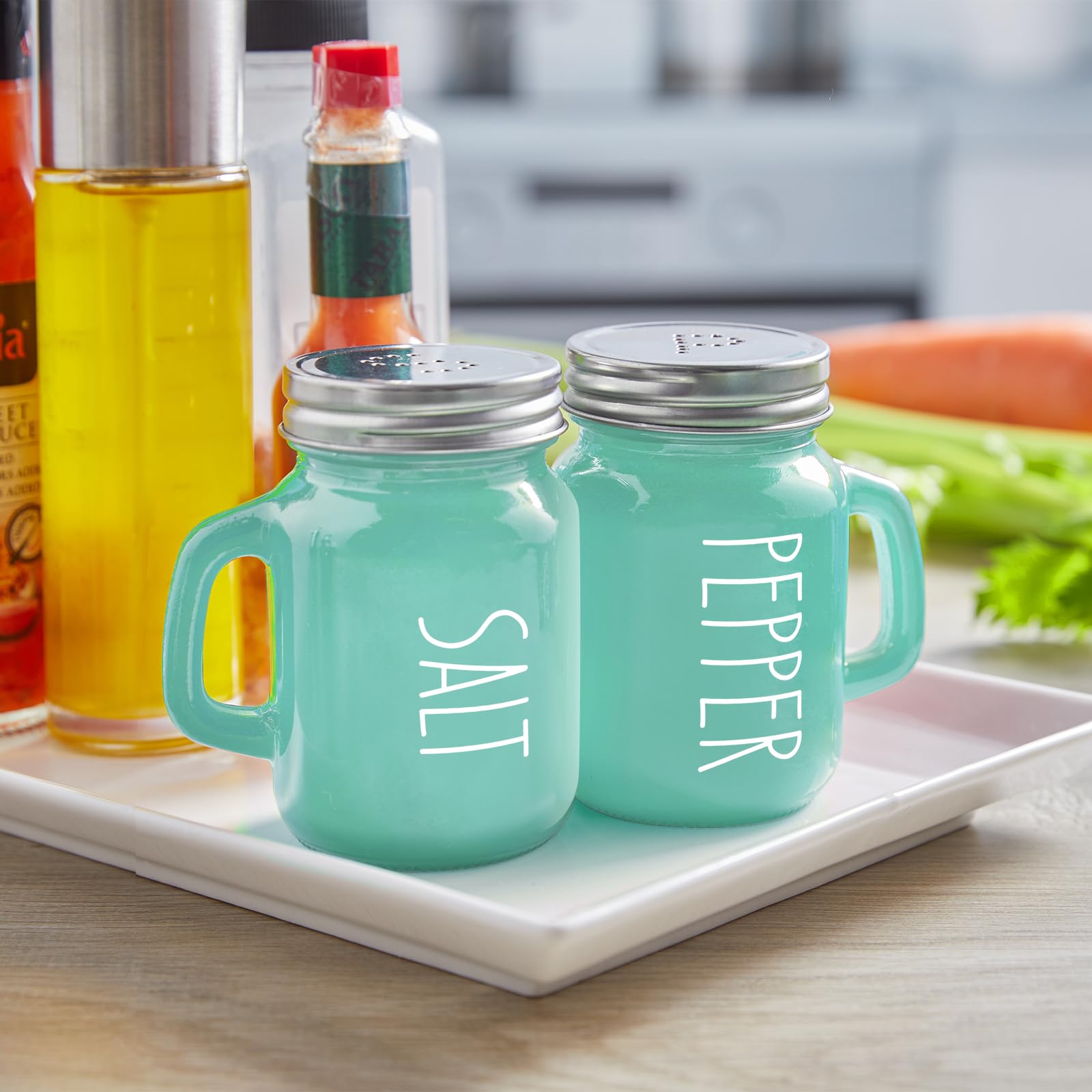 ZOSUJO set turquesa con diseño vintage para la mesa y la cocina.