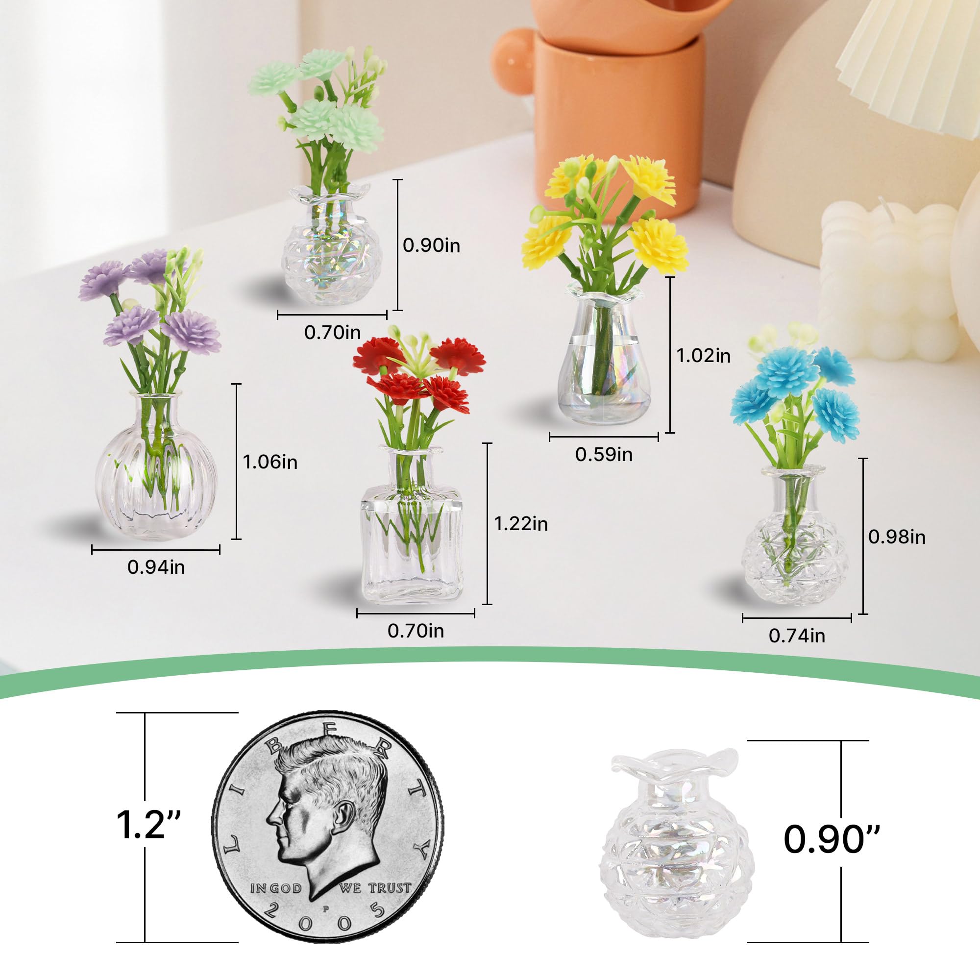 ZOYVUX jarrones magnéticos de 5 piezas, combinan estilos para una nevera elegante.