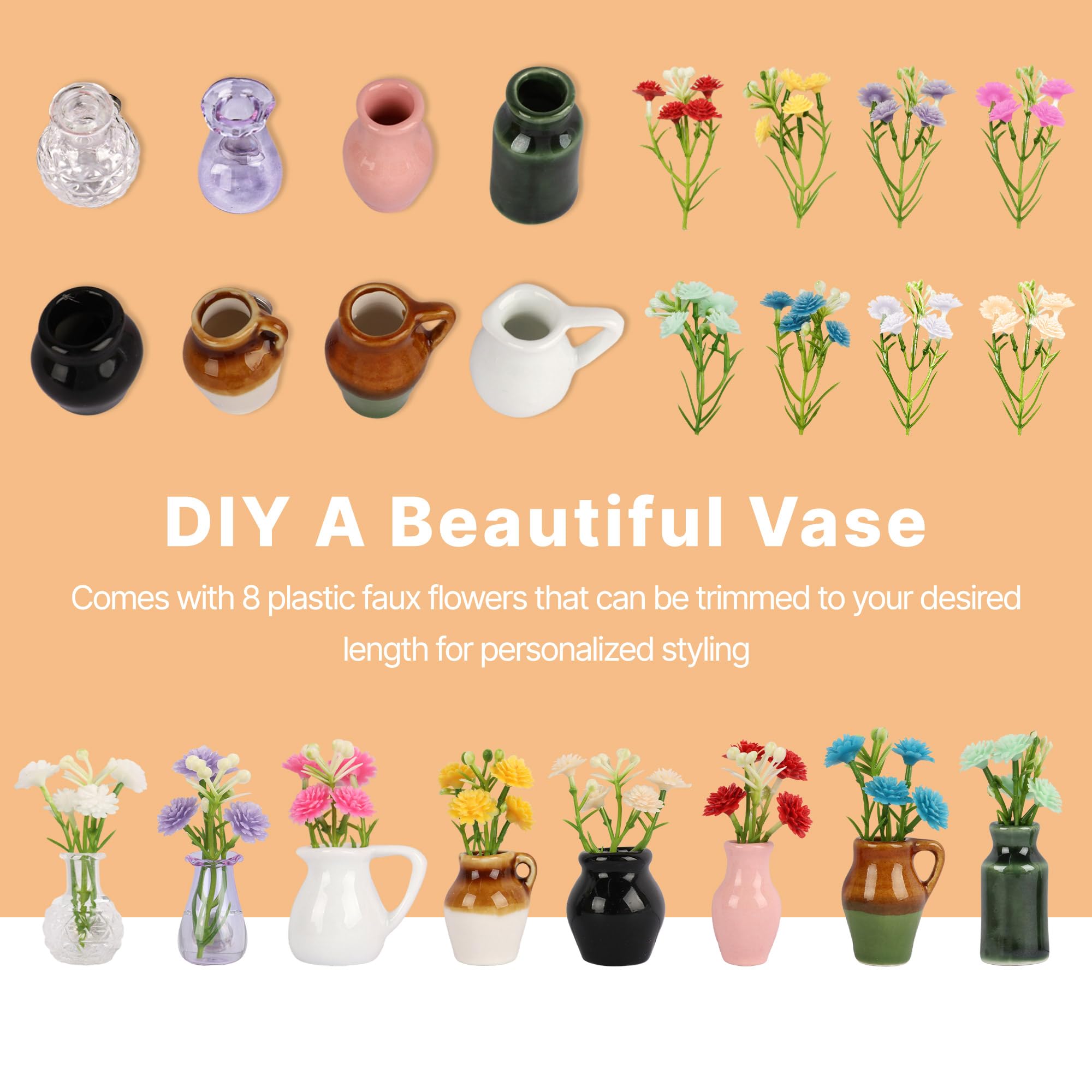 zoyvux vaso de vidrio imantado para notas y flores.