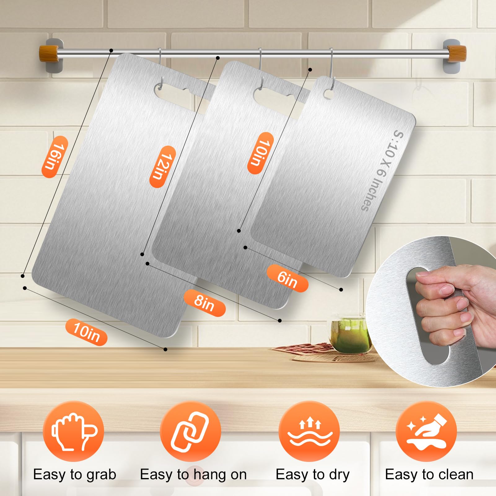 ZPUFAW tabla 10x6, ideal para frutas y porciones pequeñas.