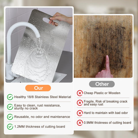 ZPUFAW tabla 12x8, tamaño mediano para verduras y cubos.